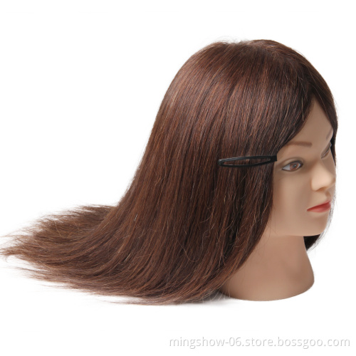 hair mannequin head for training 100%real human hair wholesale cheap price